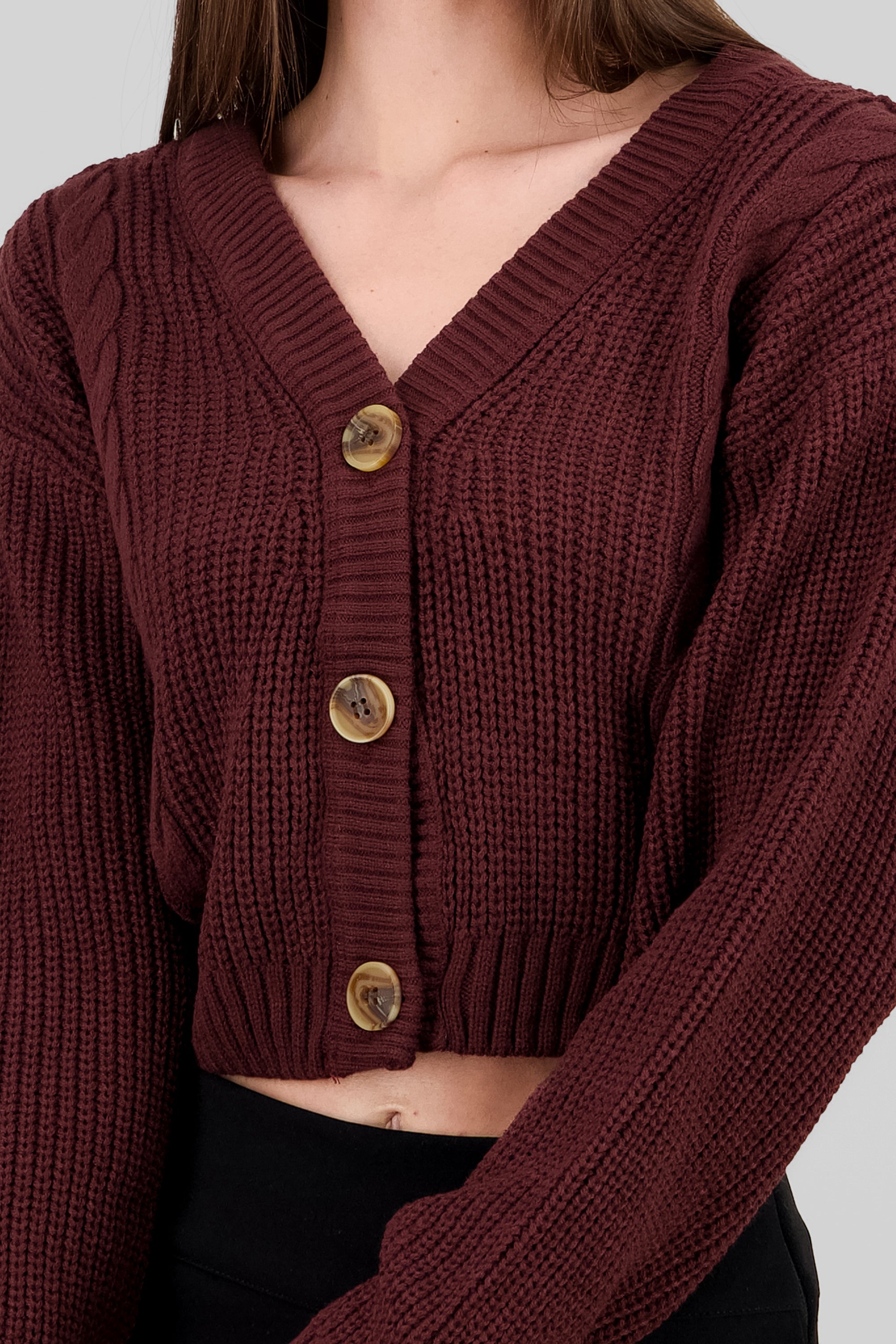 Cárdigan Tejido Punto Botones UVA