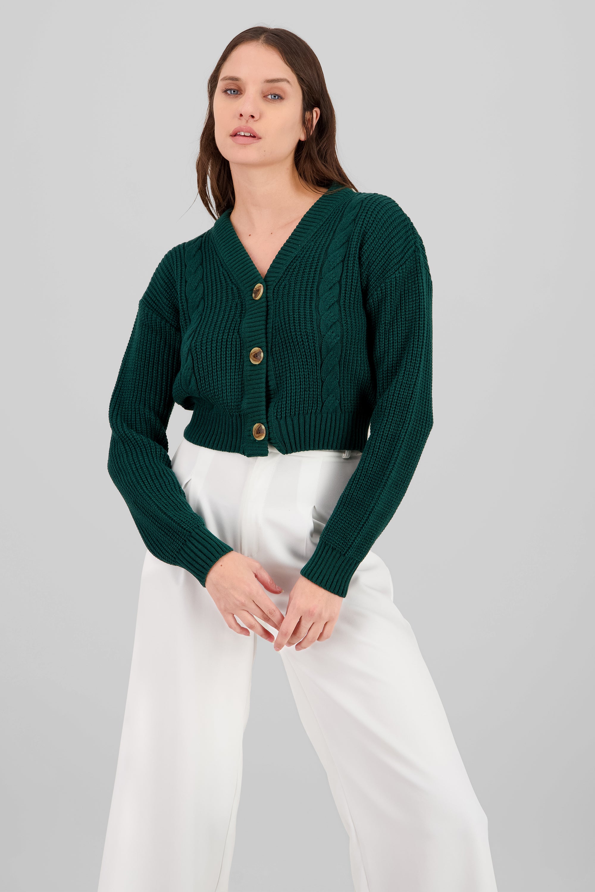 Cárdigan Tejido Punto Botones JADE
