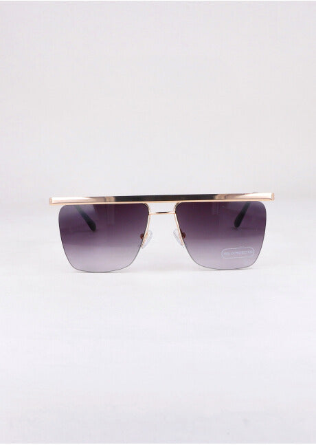 Metallic decorative square lenses GOLD