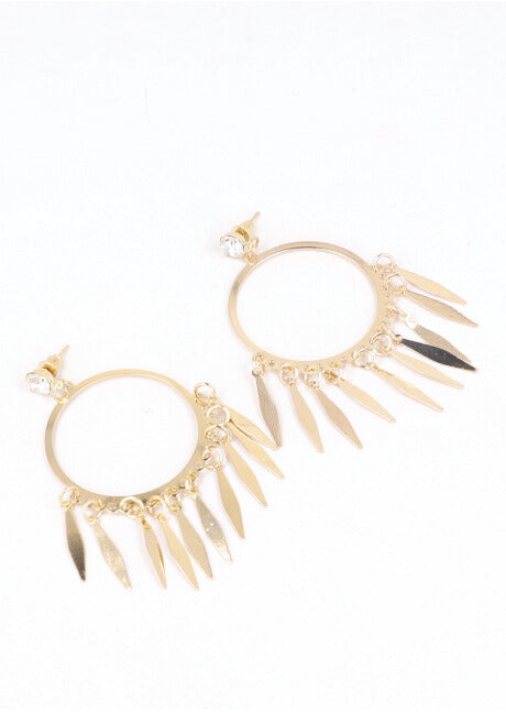 Aretes Circulos Colgantes ORO