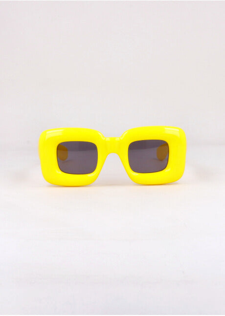 Oversize square sun lenses MULTICOLORED