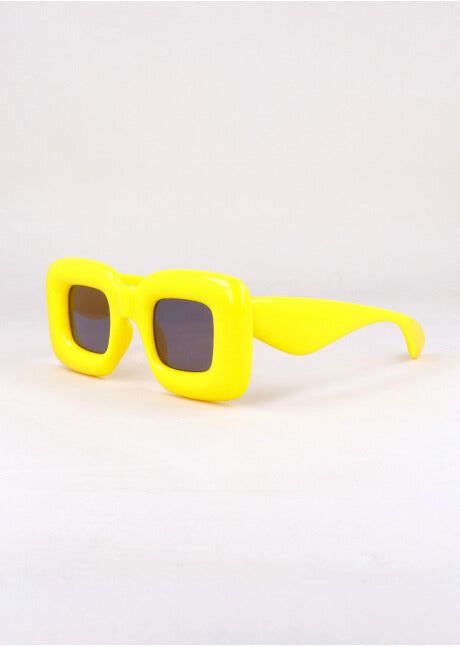 Oversize square sun lenses MULTICOLORED