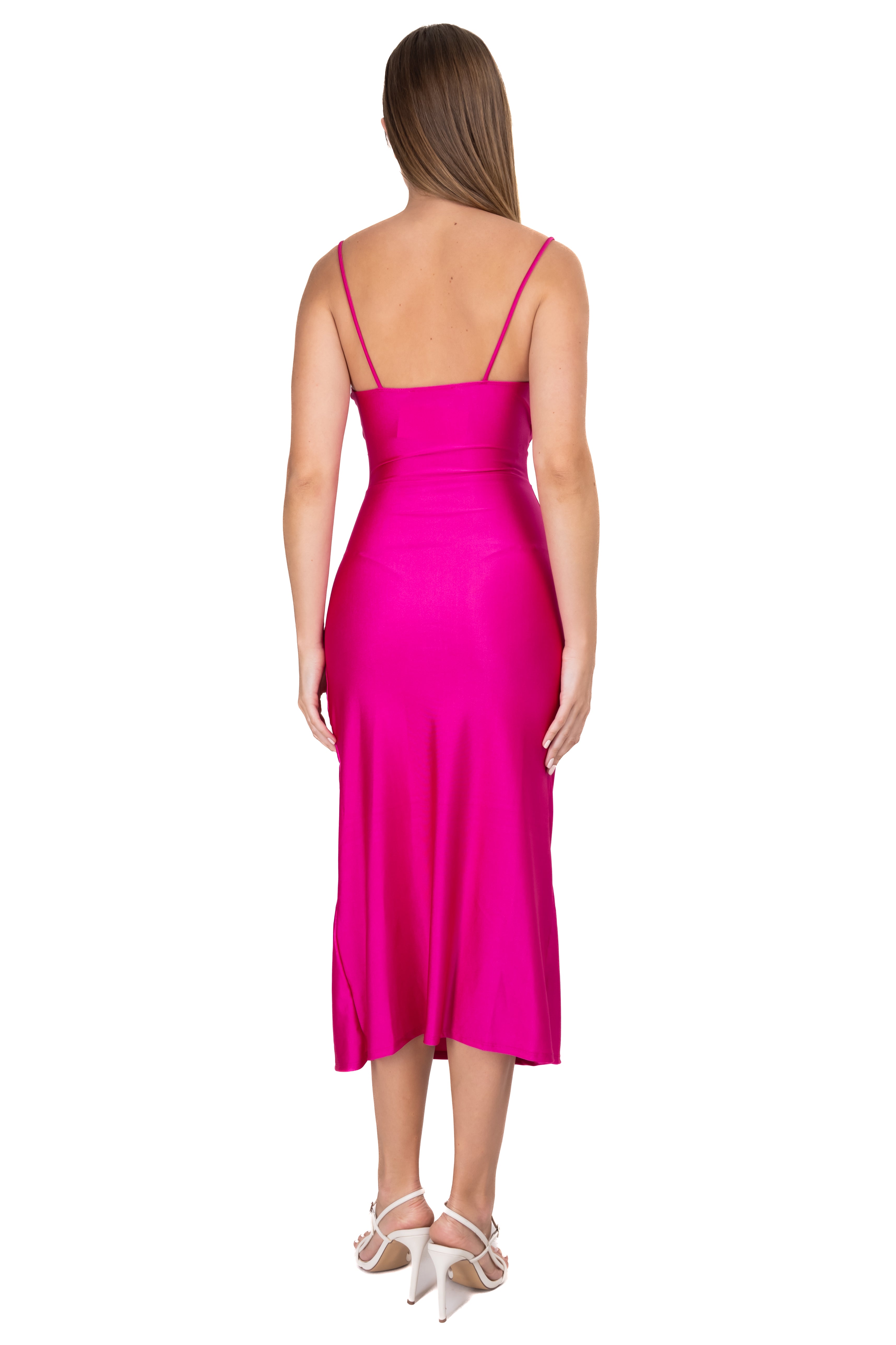 Vestido midi tirantes cruce escote FIUSHA