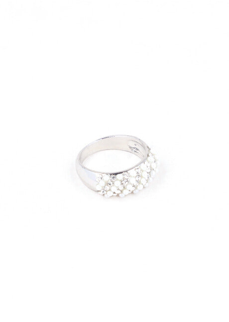 Multi pearl ring SILVER