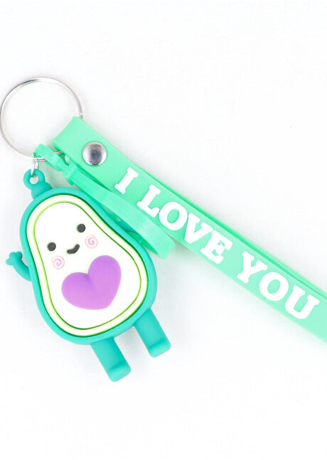 Avocado heart keychain PURPLE