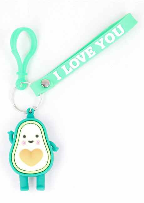 Avocado heart keychain ORANGE