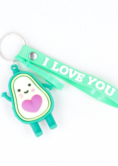 Avocado heart keychain PINK