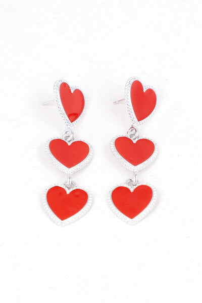 Aretes Triple Corazon PLATA