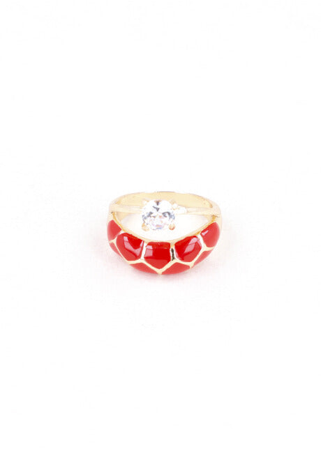 2 P ANILLOS MULTICORAZON ROJO