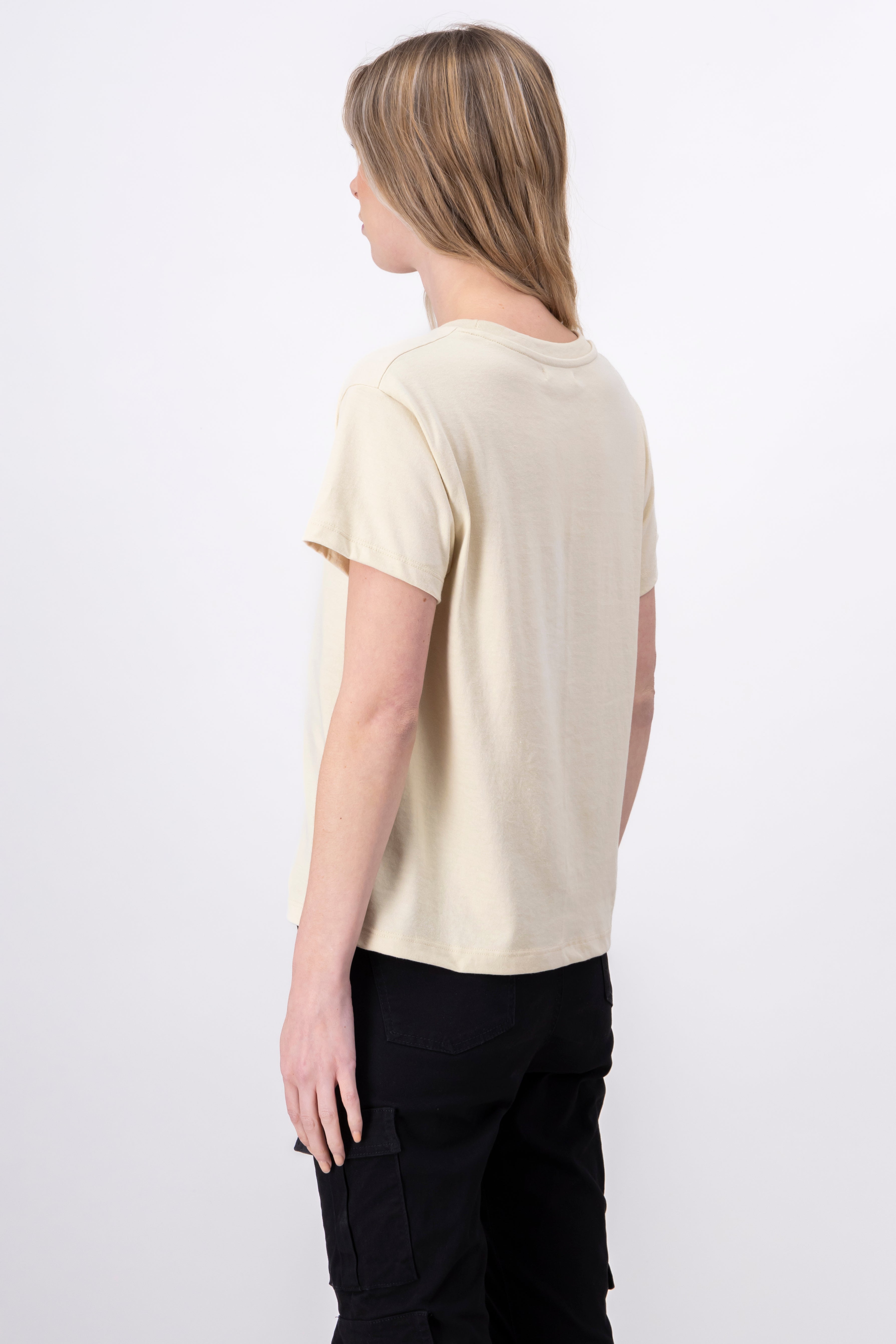 Playera manga corta osito Brooklyn BEIGE
