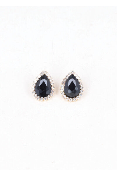 Studs Gota Brillos earrings BLACK