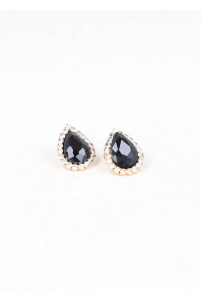 Studs Gota Brillos earrings BLACK