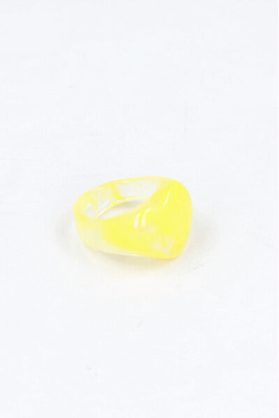 Marmoleado heart ring YELLOW