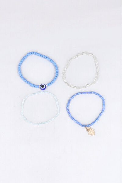 Set 4 Pulsera Ojo AZUL