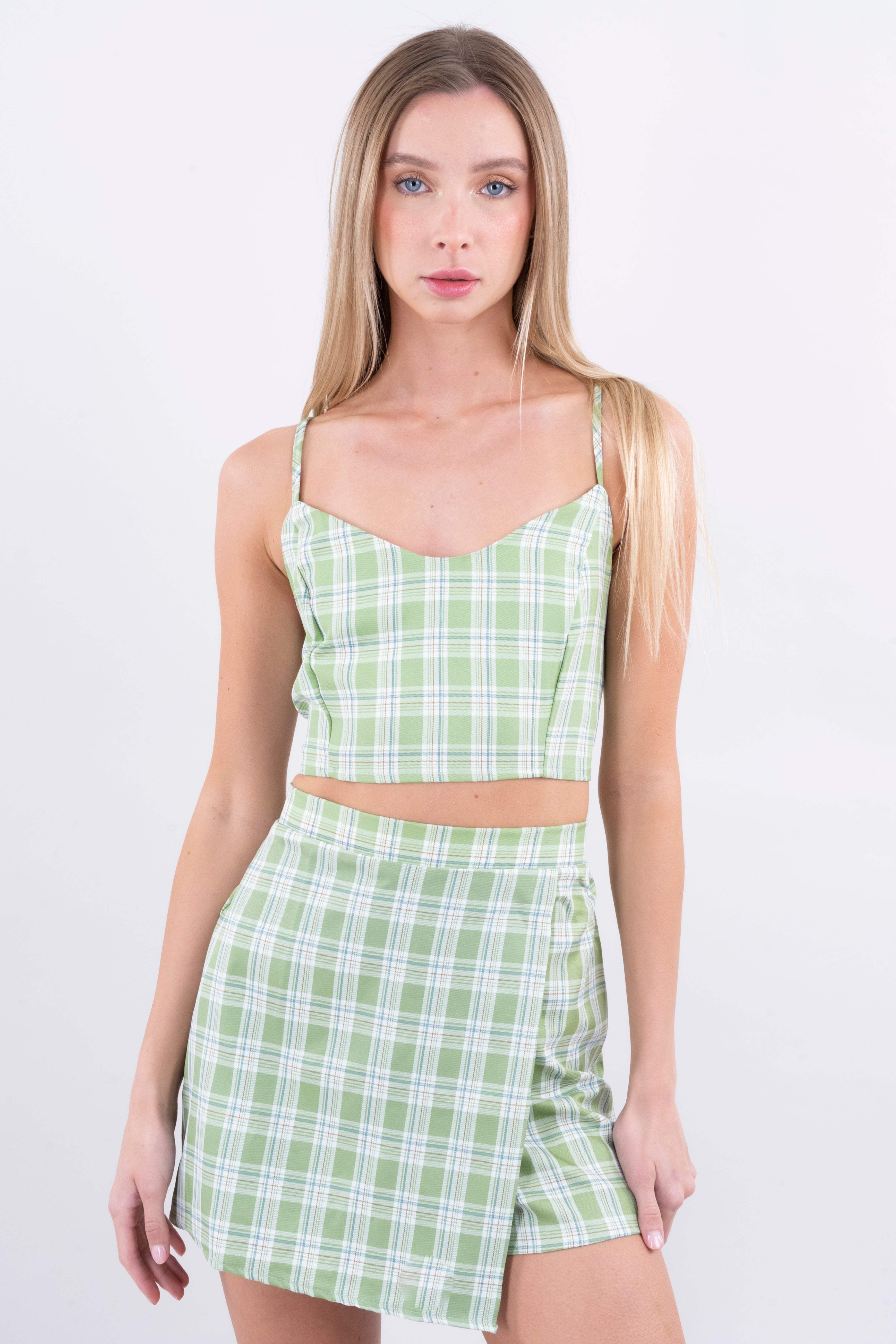 Top Cross Straps Pictures Combo green