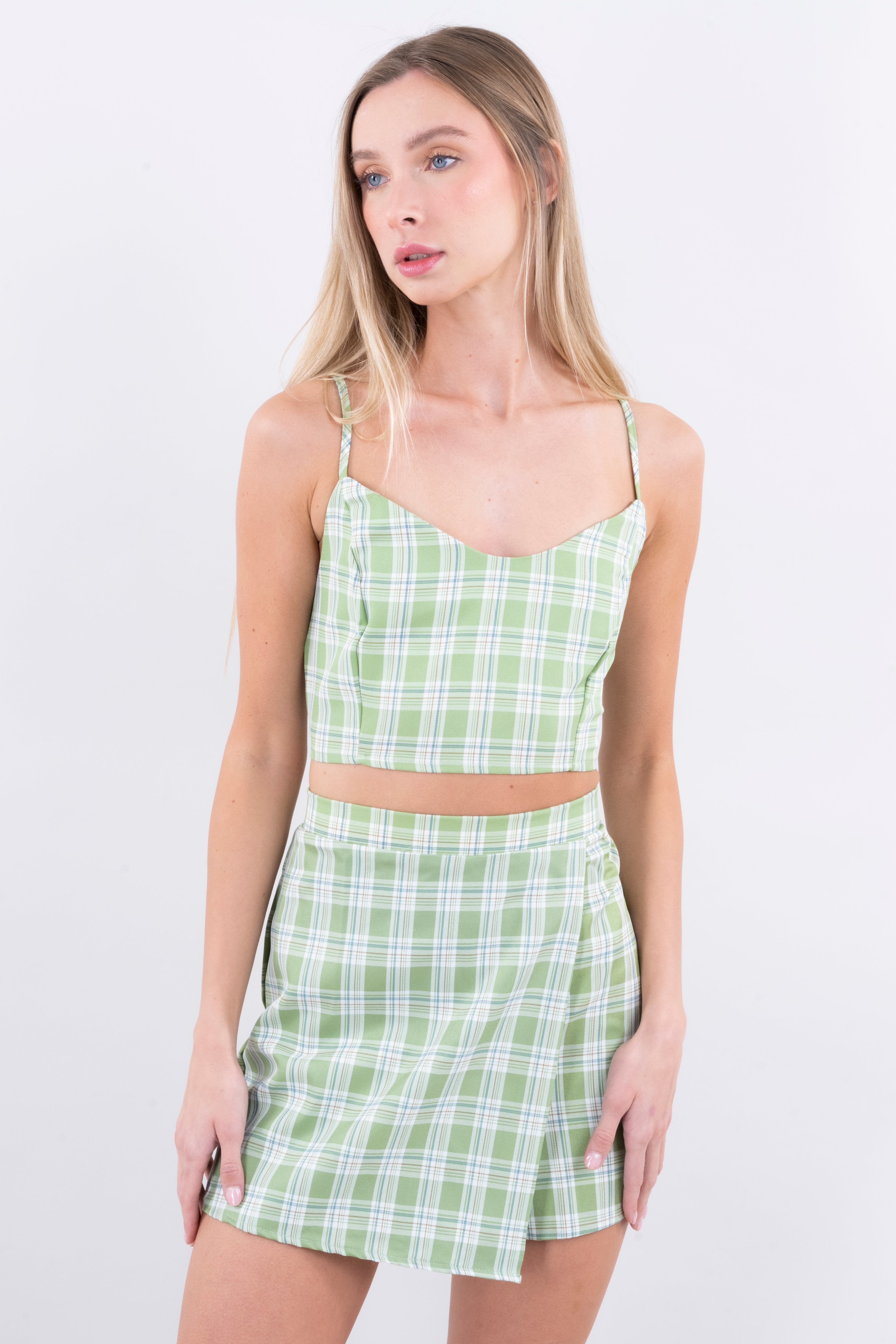 Top Cross Straps Pictures Combo green