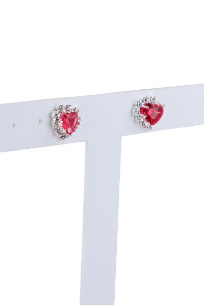 Studs Heart earrings PINK