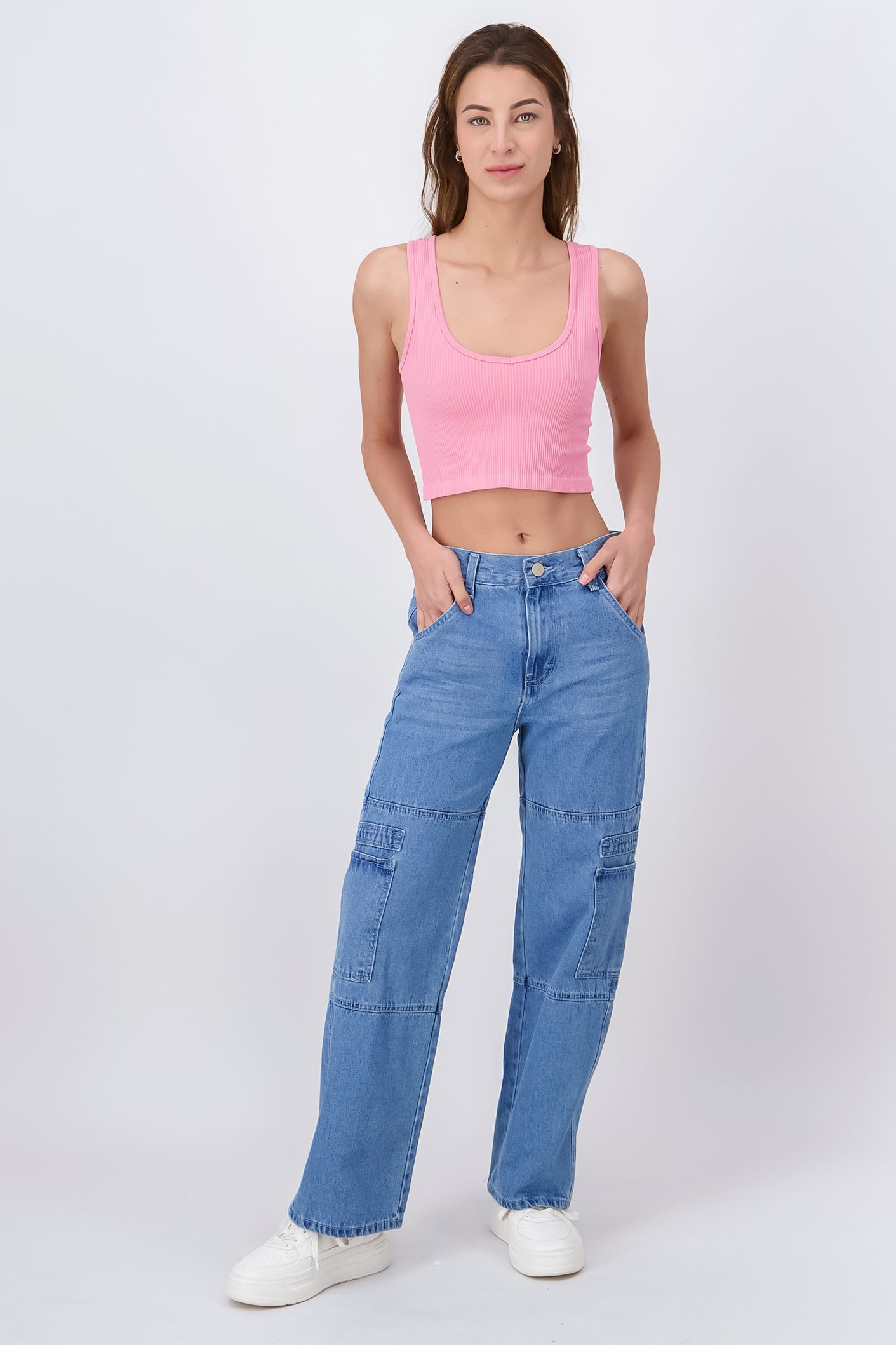 Straight position jeans BleACHED