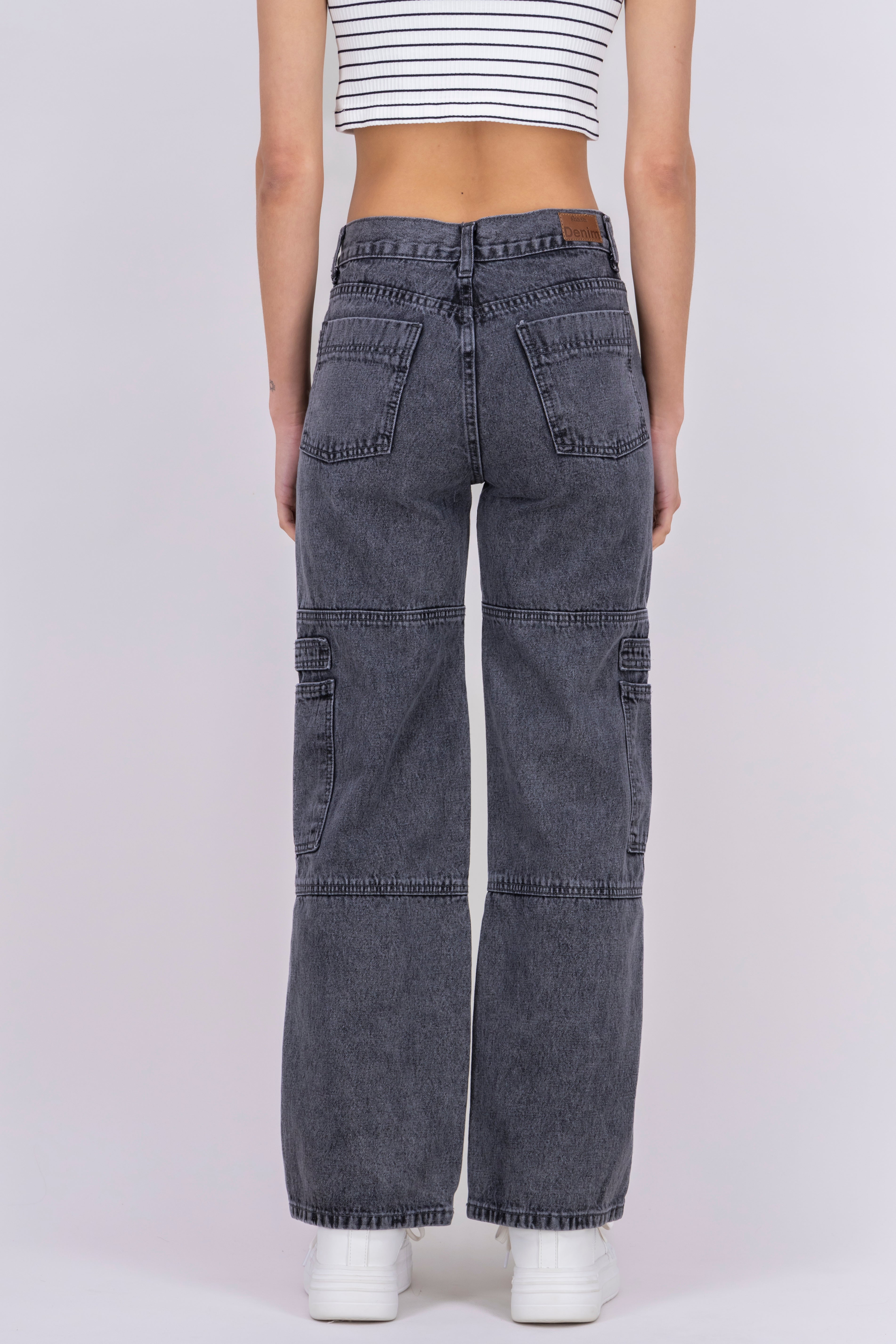 Straight position jeans Dark gray