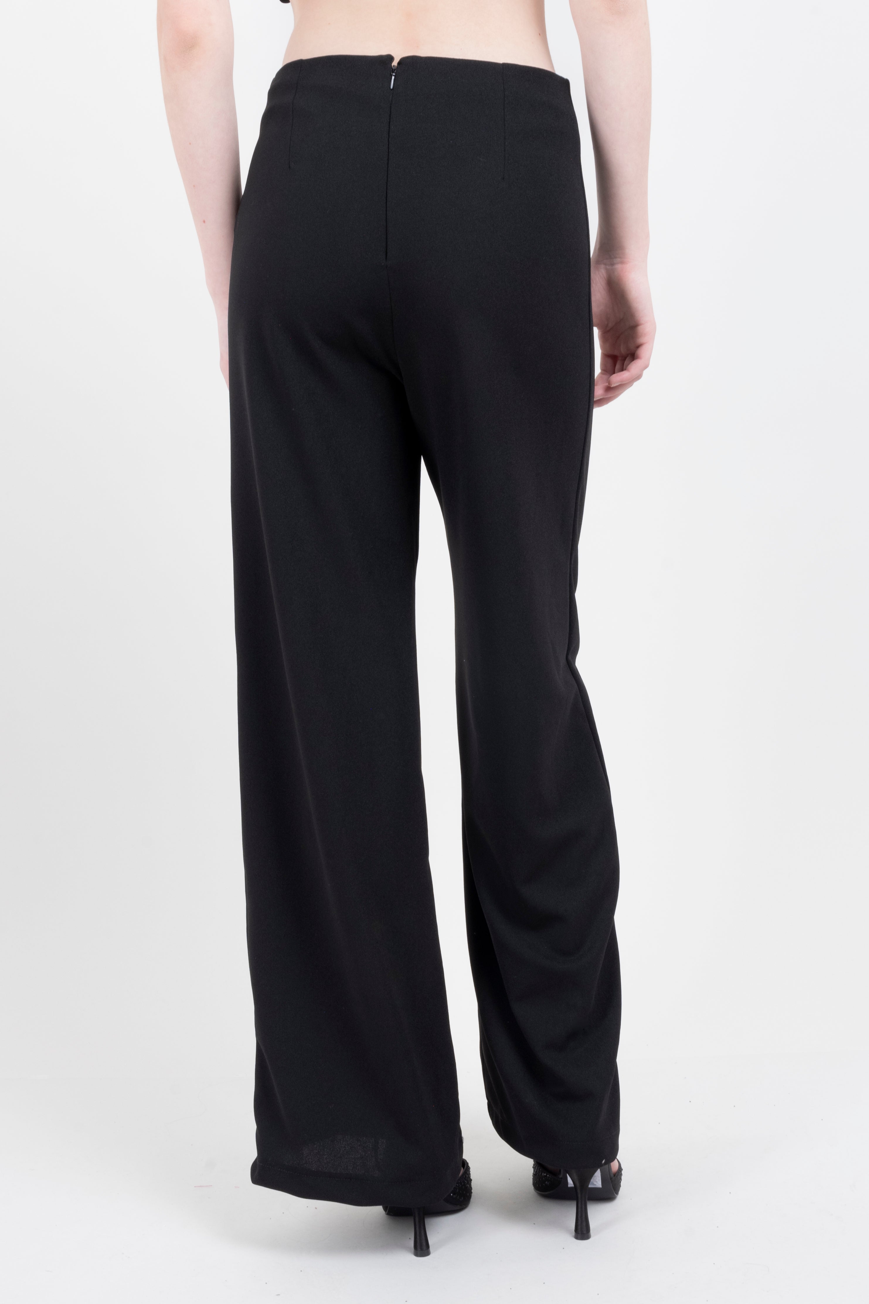 Pantalón Amplio Costura Frontal NEGRO