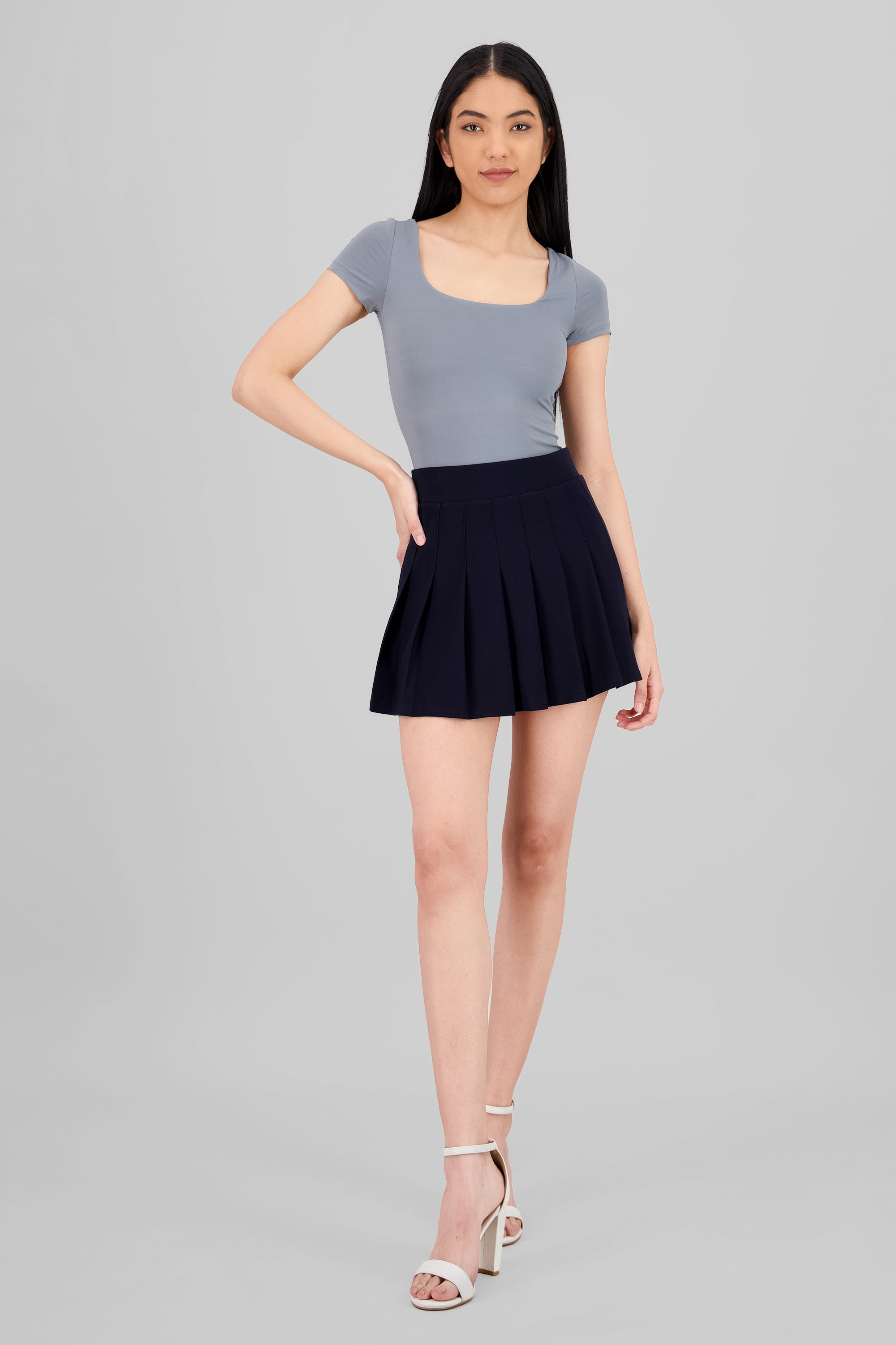 Falda Mini Tableada Lisa MARINO