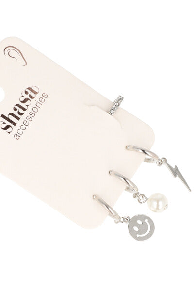 Set Arracadas Charms PLATA