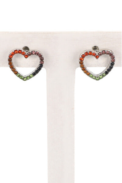 Brillite heart earrings SILVER