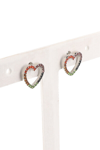 Brillite heart earrings SILVER