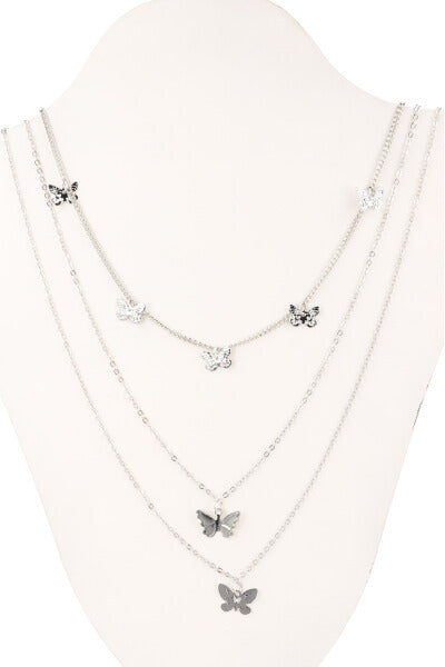 3P Collares Mariposa PLATA