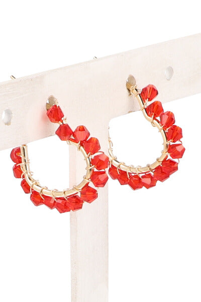 Heart earrings accounts RED