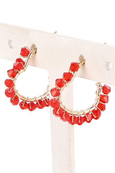 Heart earrings accounts RED