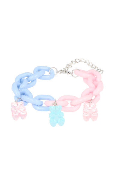 Bicolor chain bracelet Bears PINK