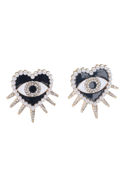 Turkish eye earrings BLACK