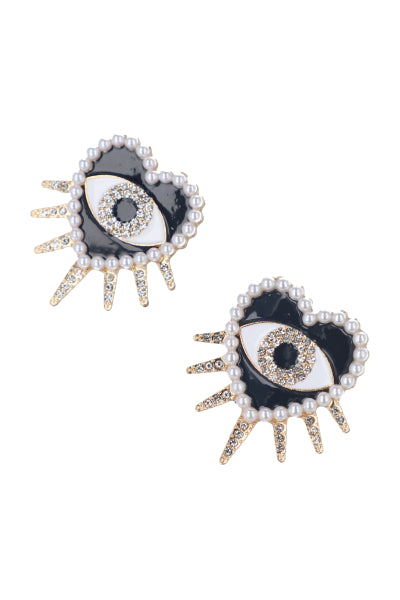 Turkish eye earrings BLACK