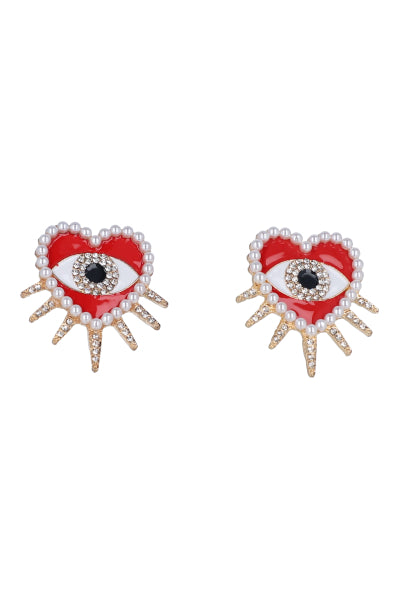 Turkish eye earrings RED