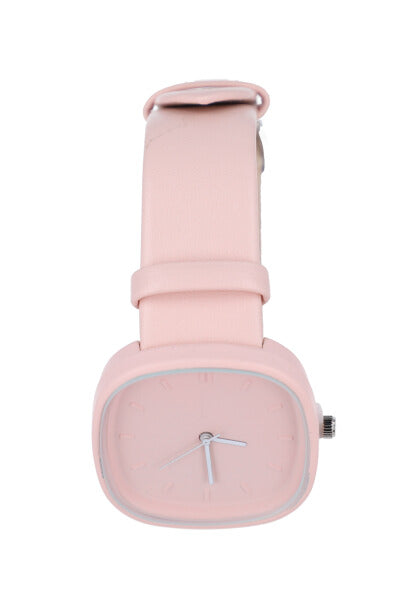 Monocolor square box watch PINK