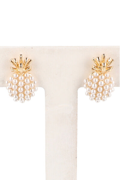 Pearl pineapple earrings GOLD