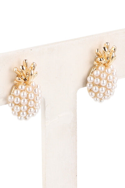 Pearl pineapple earrings GOLD