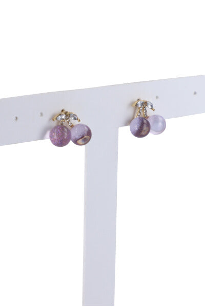 Studs cherry earrings LILAC