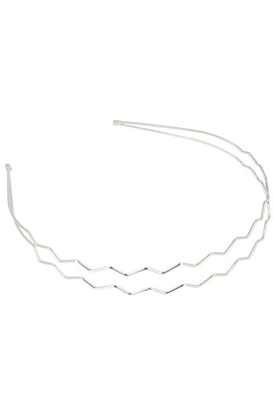 Zigzag metal headband SILVER