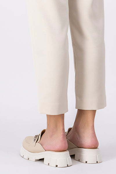 Loafers chunky mula hebilla NUDE