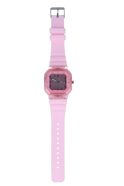 Square Analog Clock PINK