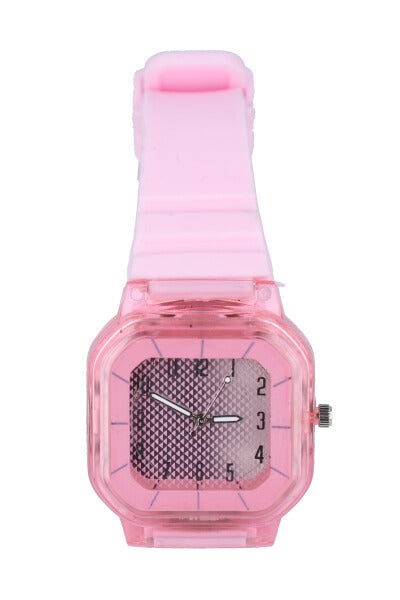 Square Analog Clock PINK