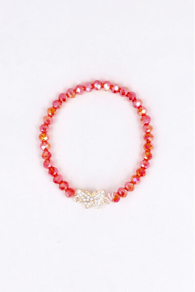 Beads Mariposa Brillboards Bracelet RED