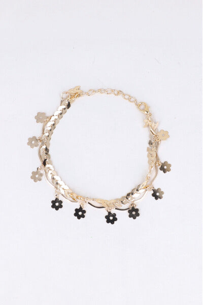 Anklet 2L Flores GOLD