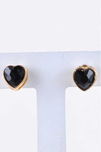 Studs Heart earrings BLACK