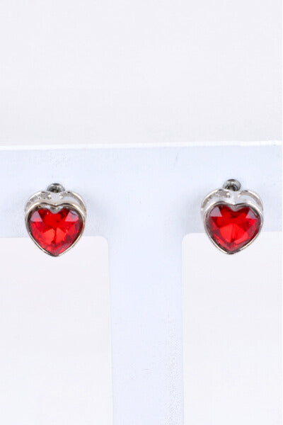 Studs Heart earrings RED