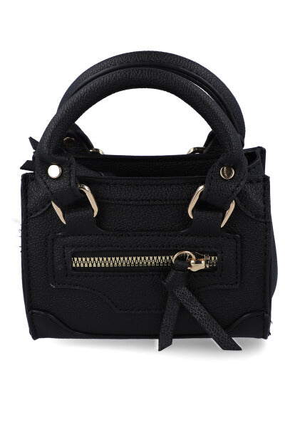 Bolsa mini estructurada zipper NEGRO