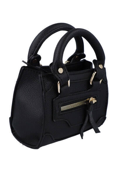 Bolsa mini estructurada zipper NEGRO