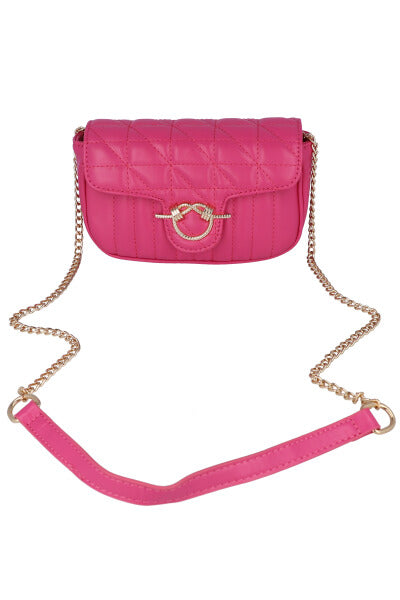 Bolsa midi crossbody capitonada ROSA